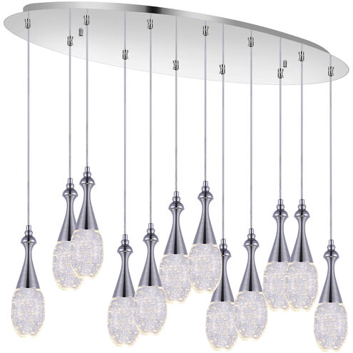 Dior LED 12 inch Chrome Multi Point Pendant Ceiling Light