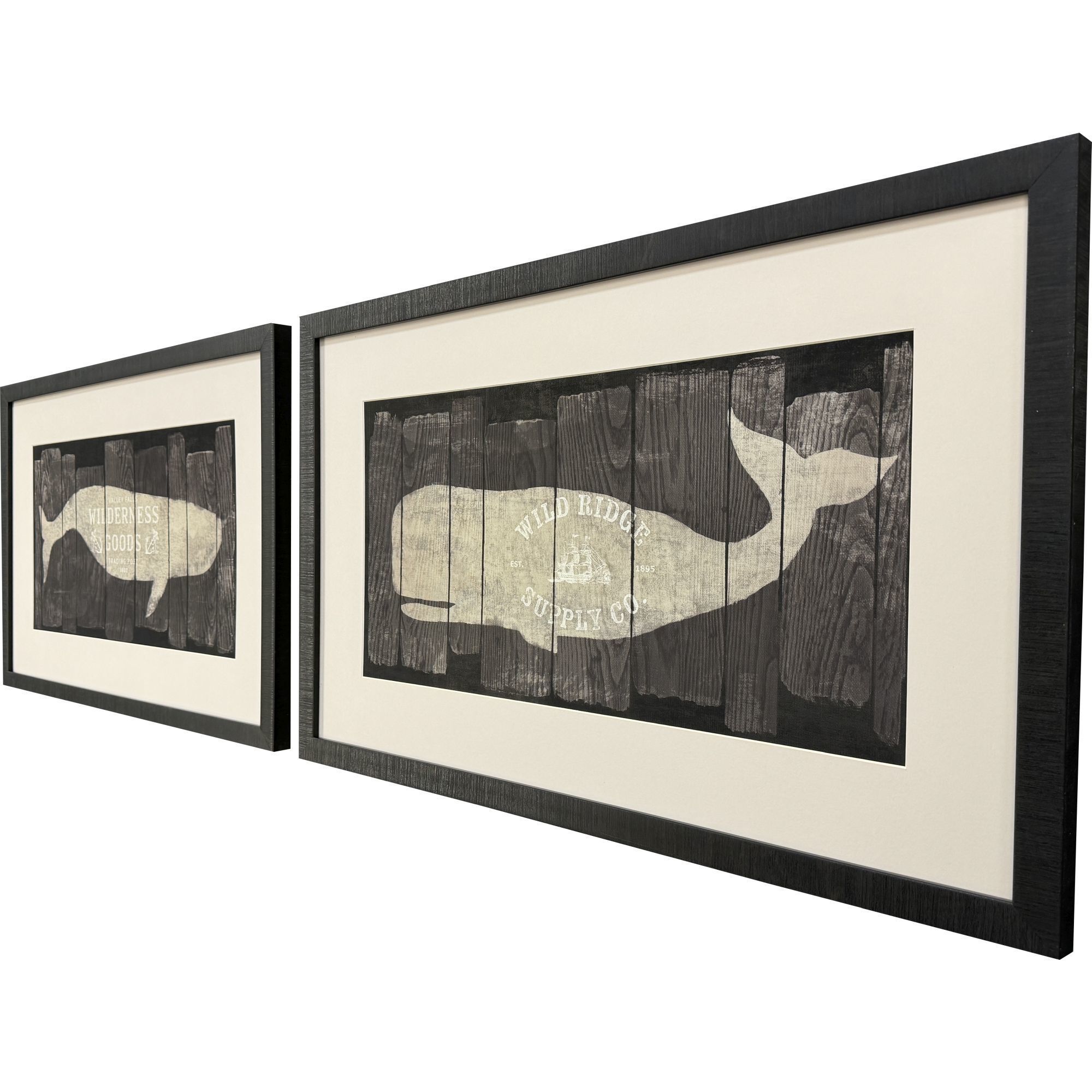 Marine Marks Brown and Beige and White and Neutral Framed Art, Propac
