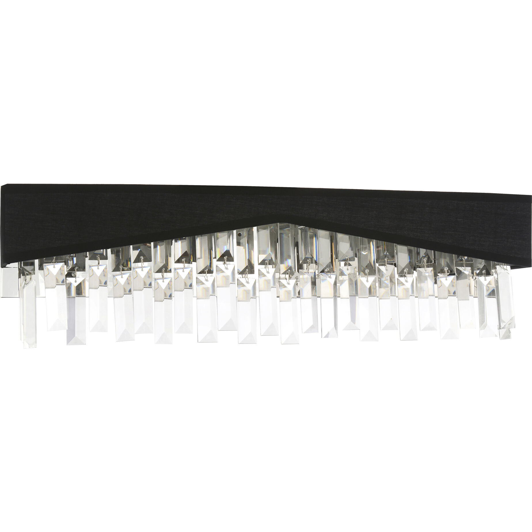 Havely 4 Light 5 inch Chrome Wall Light in Black