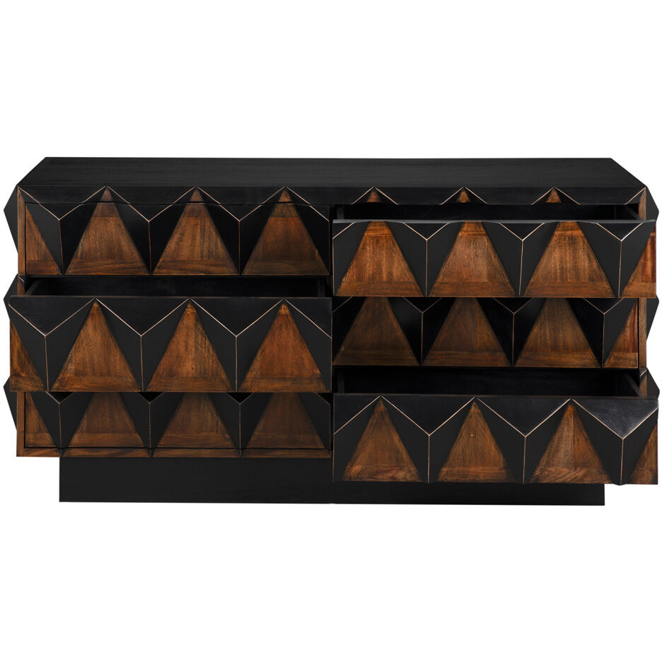 Nigel Hand Rubbed Black and Brown Chest