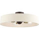 Venlo 4 Light 22 inch Bronze with Antique Brass Accents Semi Flush Ceiling Light 
