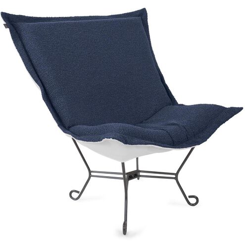Alicante Indigo Patio Scroll Puff Chair
