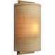 Riley LED 8 inch Antique Brass Wall Sconce Wall Light in Natural Raffia, Inline