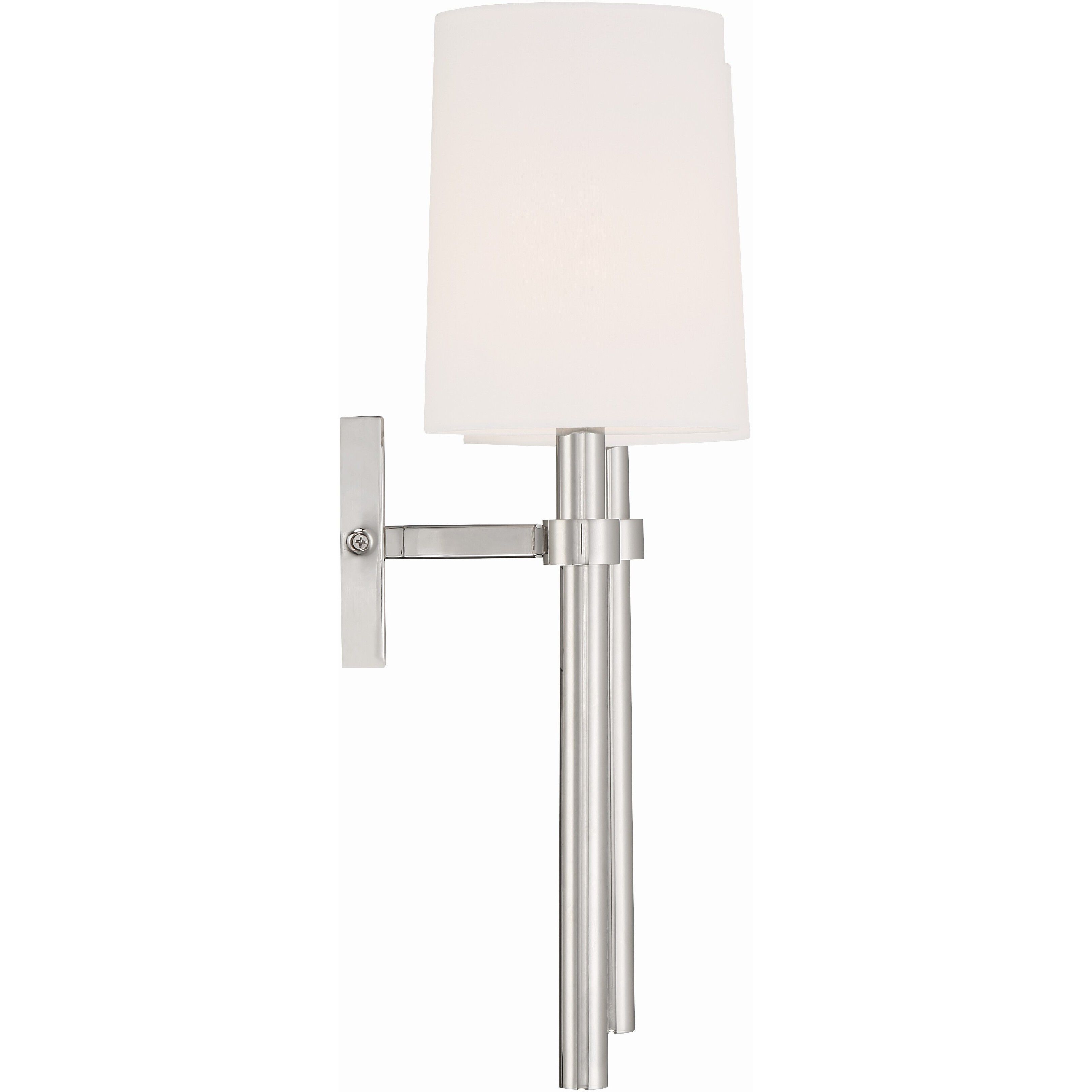 Bromley Bath Wall Light in Polished Nickel