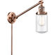 Dover 30 inch 3.50 watt Antique Copper Swing Arm Wall Light, Franklin Restoration