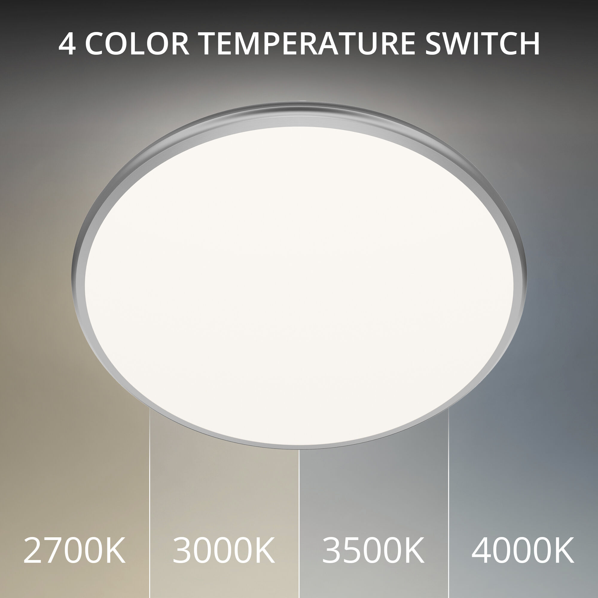 Parthenon LED 22 inch Brushed Nickel Flush Mount Ceiling Light in 4000K, dweLED