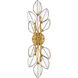 Amira 4 Light 10 inch Distressed Brass Sconce Wall Light