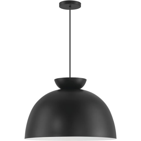 Ventura Dome 1 Light 20 inch Flat Black Pendant Ceiling Light