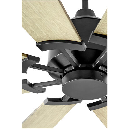 Mod 60 inch Matte Black with Weathered Gray Blades Patio Fan
