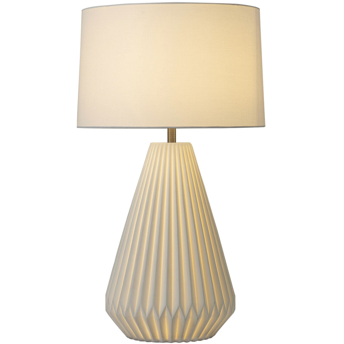Concord 30 inch 100.00 watt Walnut and White with Weathered Brass Table Lamp Portable Light