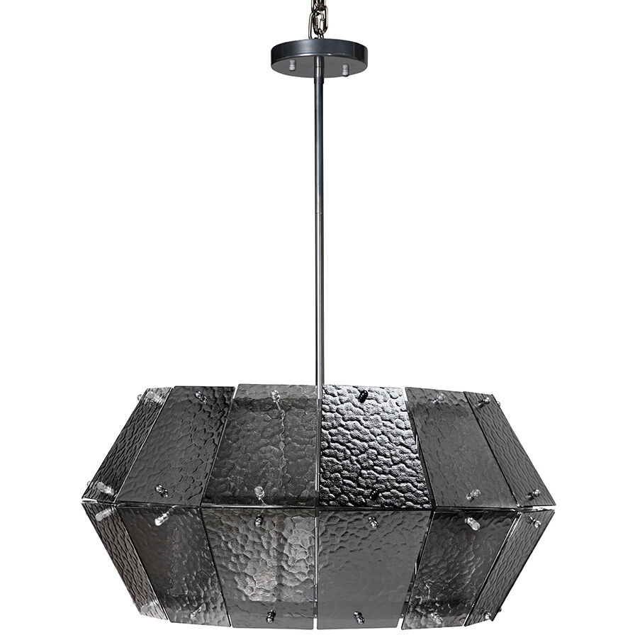 Obsidian 7 Light 27 inch Antique Silver Chandelier Ceiling Light