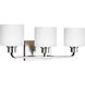 Canfield 3 Light 23.13 inch Brushed Nickel Wall Bath Fixture Wall Light