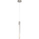 Glacia LED 1.5 inch Brushed Platinum/Polished Nickel Mini Pendant Ceiling Light
