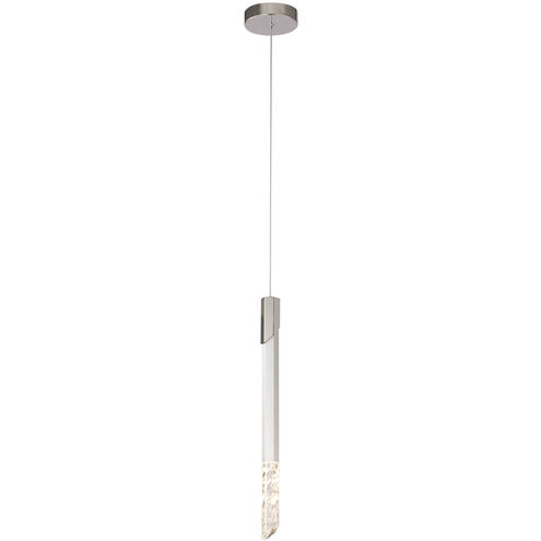 Glacia LED 1.5 inch Brushed Platinum/Polished Nickel Mini Pendant Ceiling Light