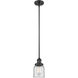 Franklin Restoration Bell 1 Light 5 inch Matte Black Mini Pendant Ceiling Light in Incandescent, Clear, Franklin Restoration