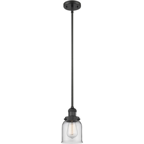 Franklin Restoration Bell 1 Light 5 inch Matte Black Mini Pendant Ceiling Light in Incandescent, Clear, Franklin Restoration
