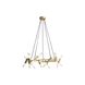 Manhattan Ave. LED 36 inch Brushed Brass Chandelier Ceiling Light