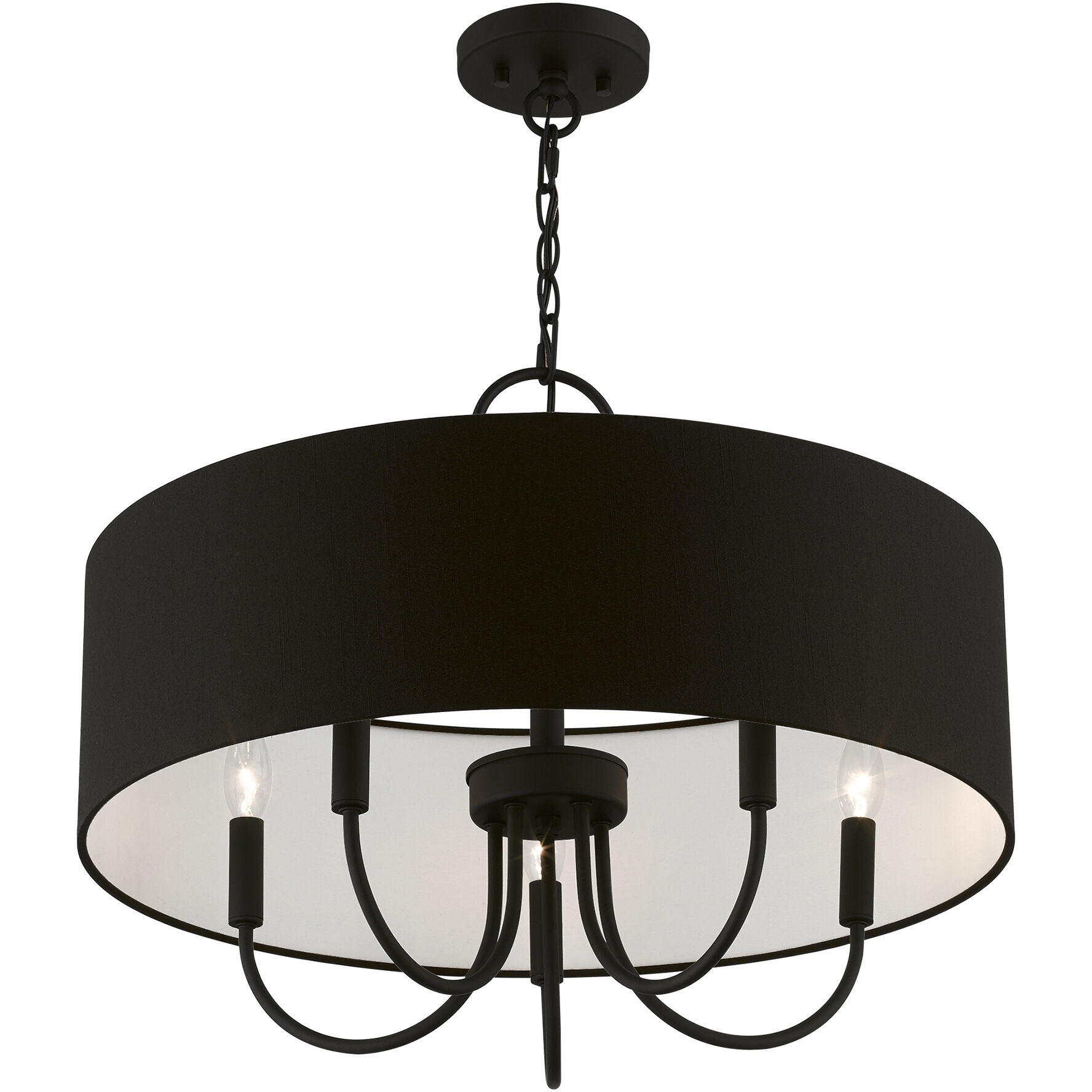 Birchwood 5 Light 23 inch Black Pendant Chandelier Ceiling Light