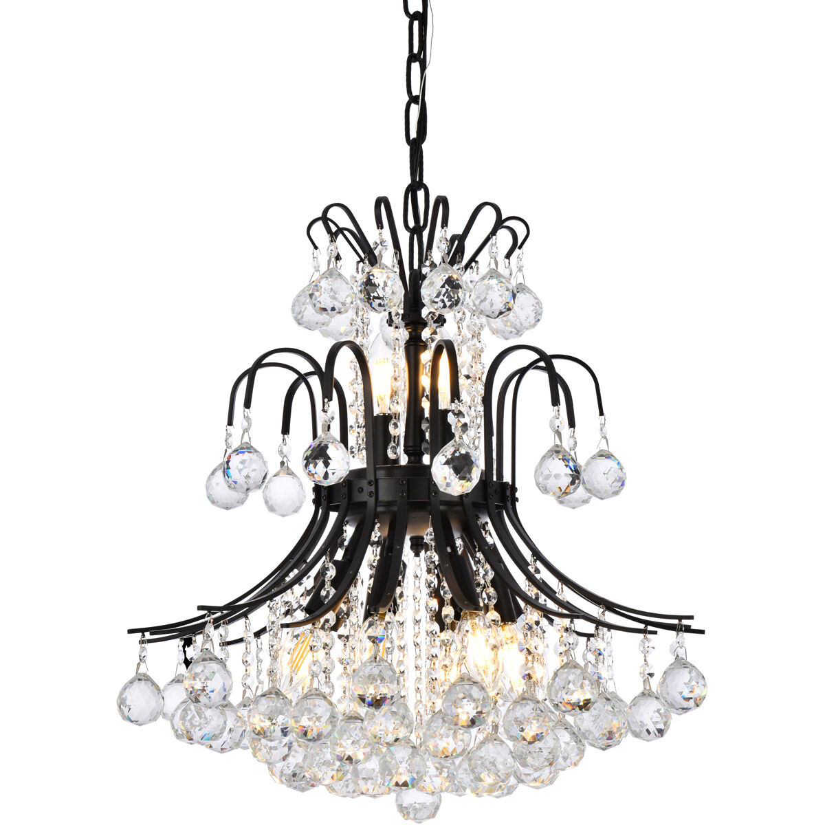Toureg 10 Light 19 inch Black and Clear Pendant Ceiling Light