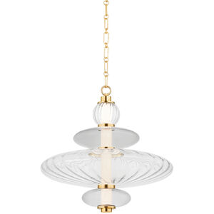 Williams LED 19 inch Aged Brass Pendant Ceiling Light