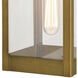 Kinzie LED 14.25 inch Vintage Brass Outdoor Wall