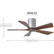 Atlas Irene-5H 42 inch Brushed Pewter with Matte White Blades Ceiling Fan, Flush Mounted