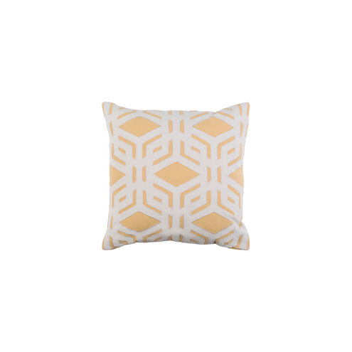 Millbrook 20 X 20 inch Mustard and Ivory Pillow