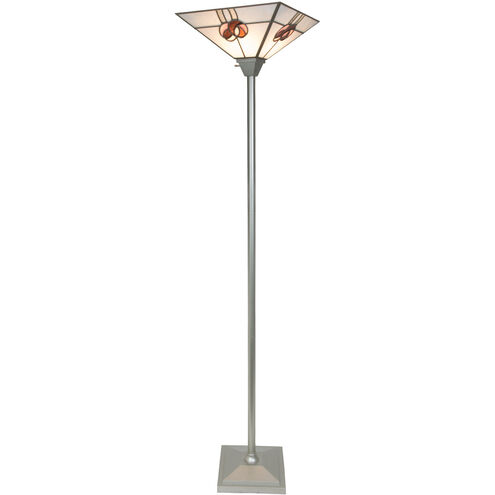 Evelyn 72 inch 100.00 watt Silver Torchiere Floor Lamp Portable Light