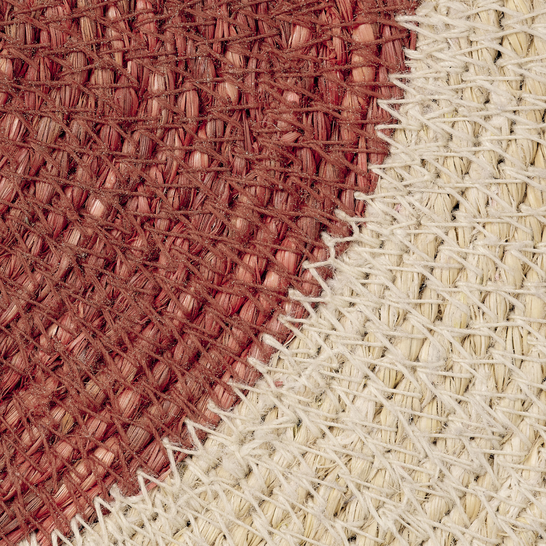 Sundial Natural Seagrass with Rust Red Accent Wall Art