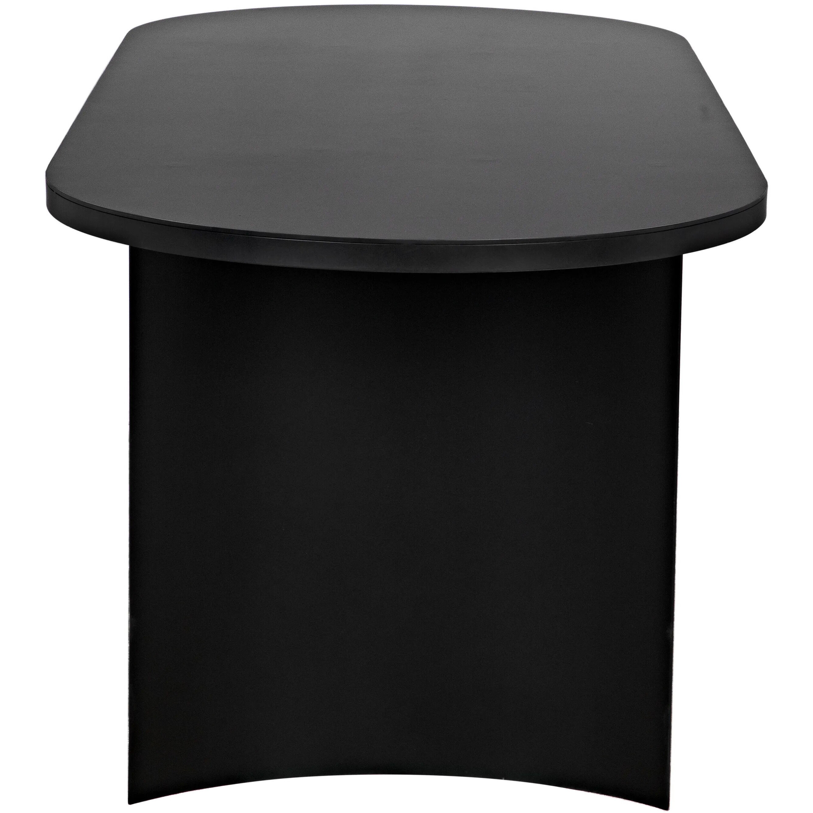 Concave 80 X 32 inch Matte Black Dining Table
