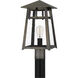 Merle 1 Light 17.75 inch Burnished Bronze Outdoor Post Lantern