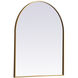 Ayra 36 X 30 inch Brass Mirror in 30 x 36