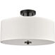 Oak Valley 2 Light 16 inch Black Semi Flush Mount Ceiling Light