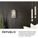 Coastal Elements Republic LED 16 inch Satin Nickel Outdoor Wall Mount Lantern, Estate Series