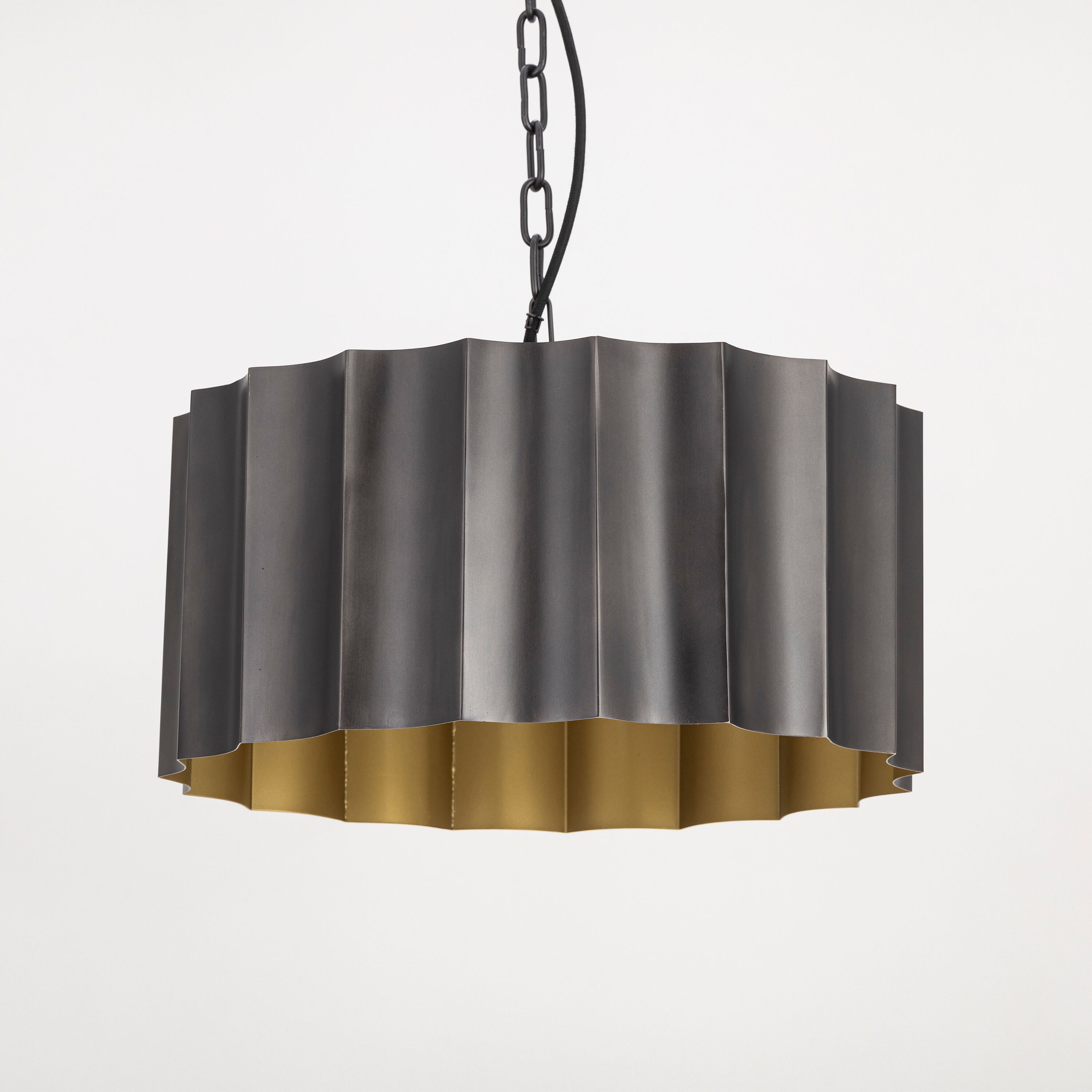 Allegra 1 Light 18 inch Gunmetal and Gold Single Pendant Ceiling Light