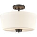 Winslow 3 Light 15 inch Oil Rubbed Bronze Semi Flush Mount Ceiling Light