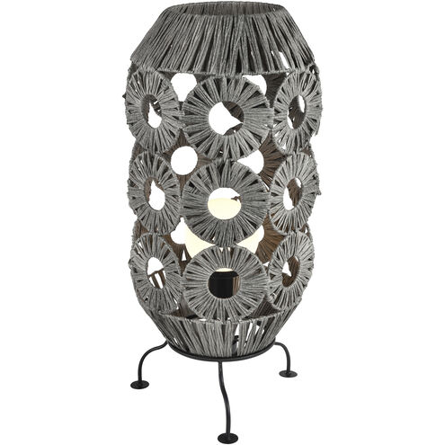 Palayan 36 inch 7 watt Gray with Black Outdoor Table Lamp