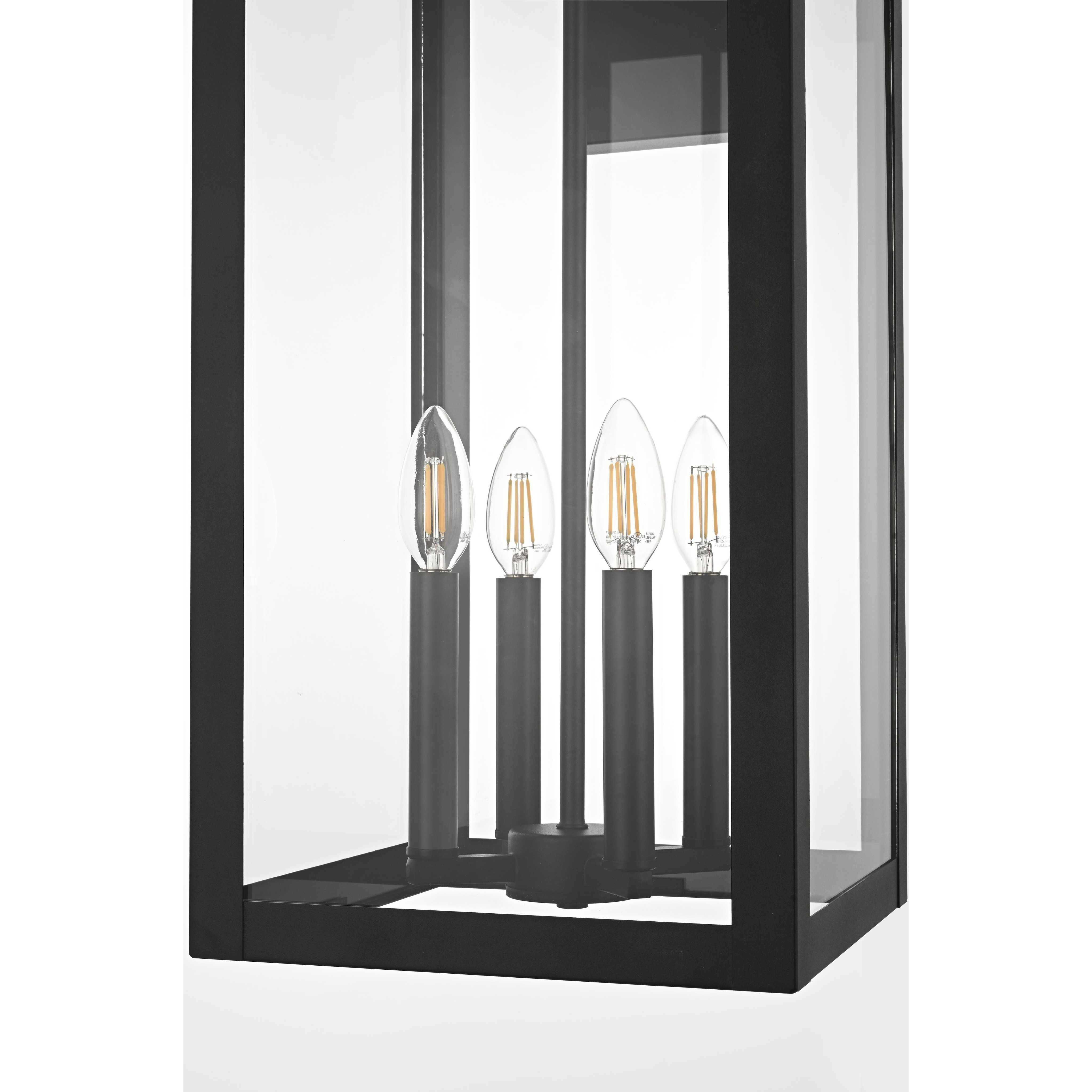 Venango 4 Light 25.5 inch Black Outdoor Wall Sconce