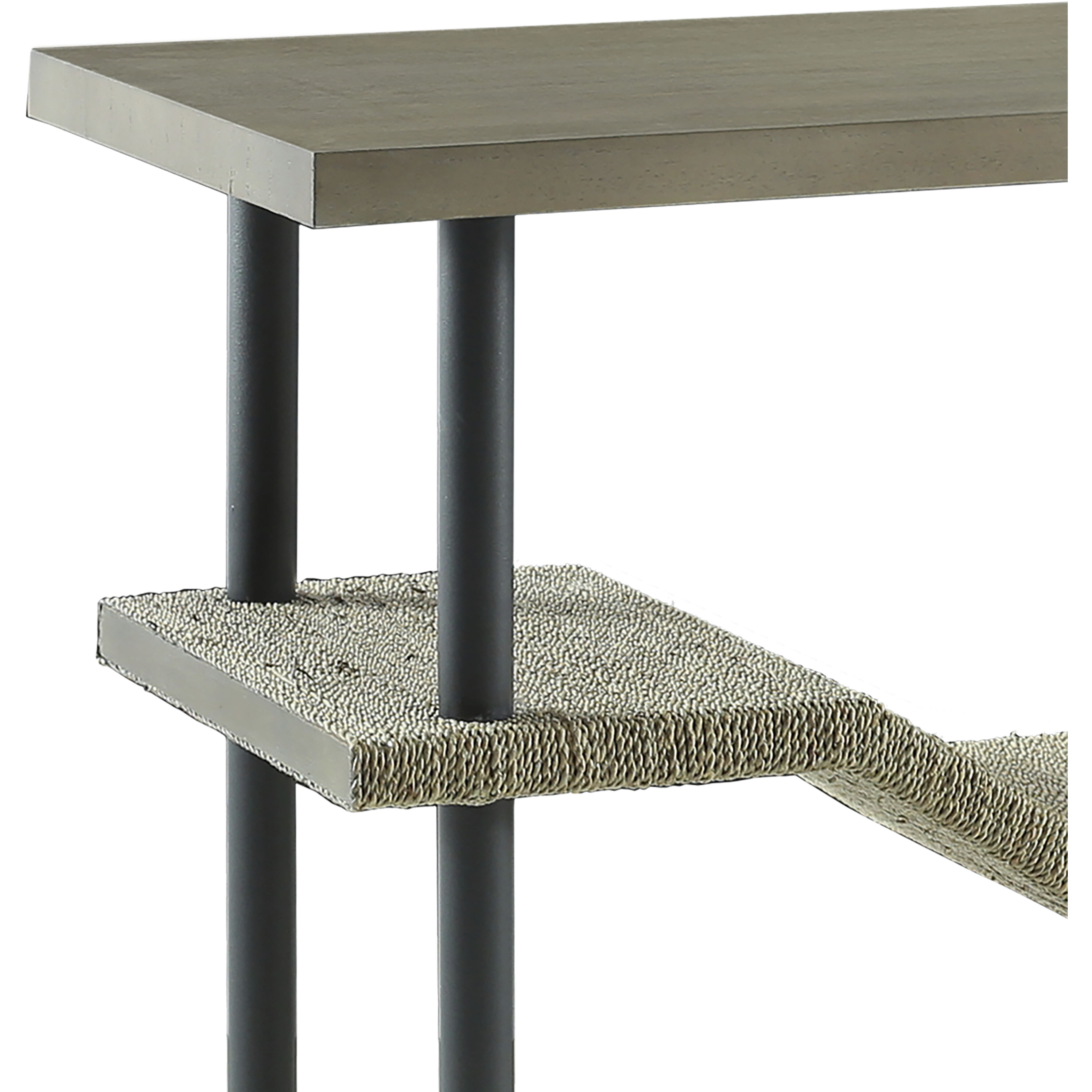 Riverview 54 X 16 inch Graywash with Natural and Black Console Table
