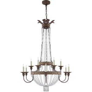 Visual Comfort Signature Collection Niermann Weeks Lyon 12 Light 39.75 inch Antique Gild and Polychrome Chandelier Ceiling Light, Large NW5016AGP-CG - Open Box