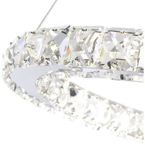 Ring LED 24 inch Chrome Chandelier Ceiling Light