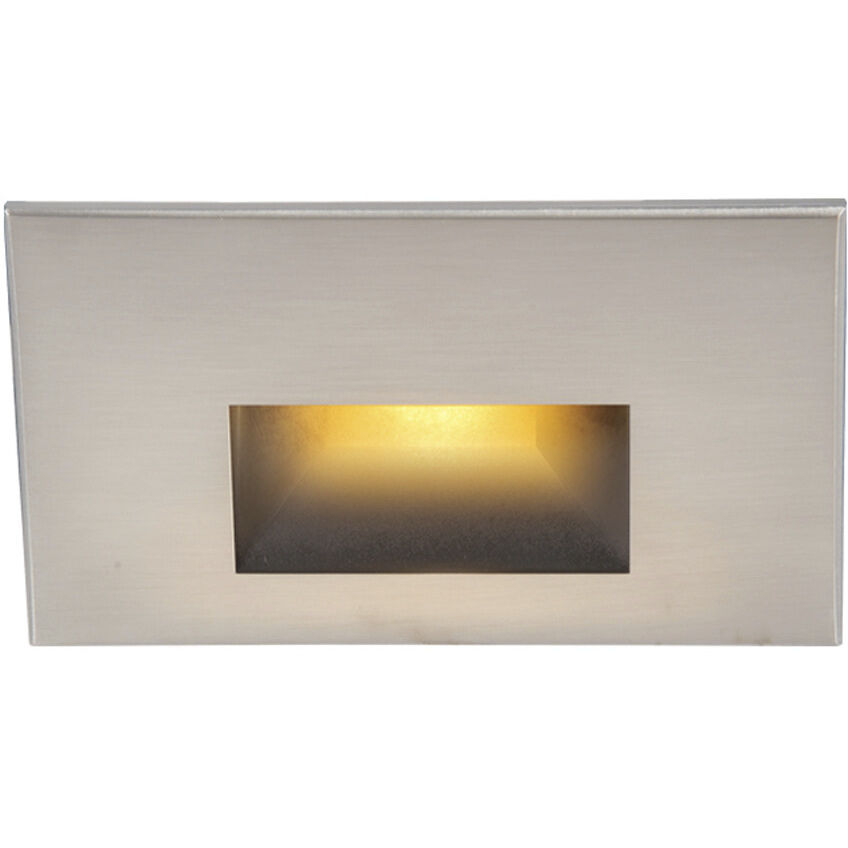 LEDme Step and Wall Lights 277 3.9 watt Brushed Nickel Step Light in Amber, LED, 7.62 inch