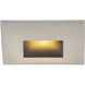 LEDme Step and Wall Lights 277 3.9 watt Brushed Nickel Step Light in Amber, LED, 7.62 inch