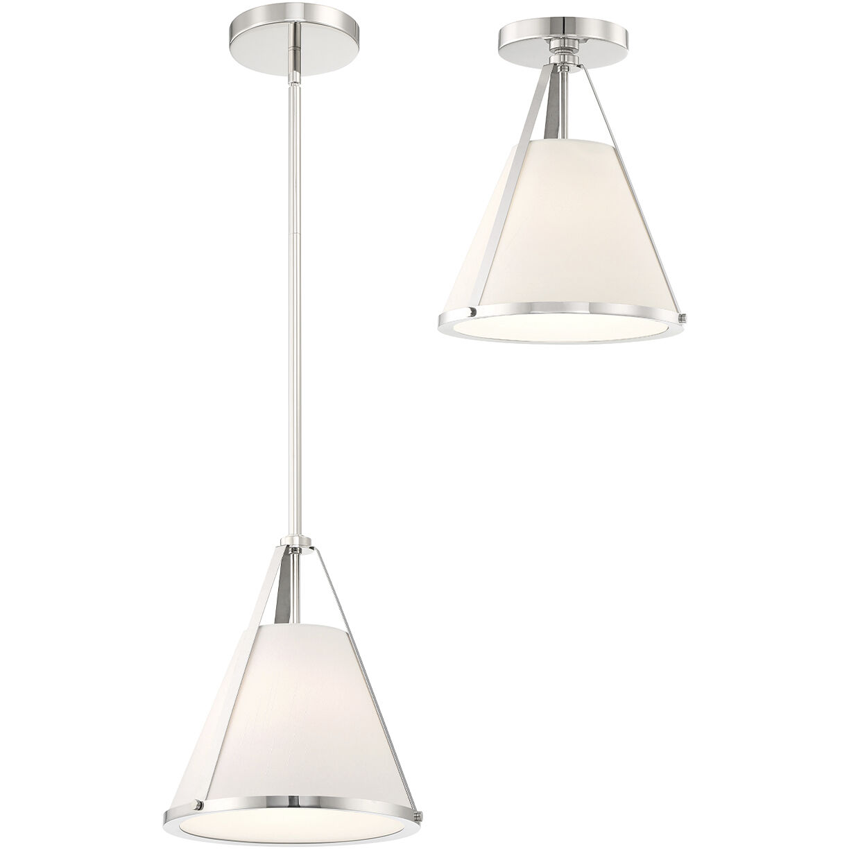Fulton 1 Light 9.25 inch Polished Nickel Mini Pendant Ceiling Light