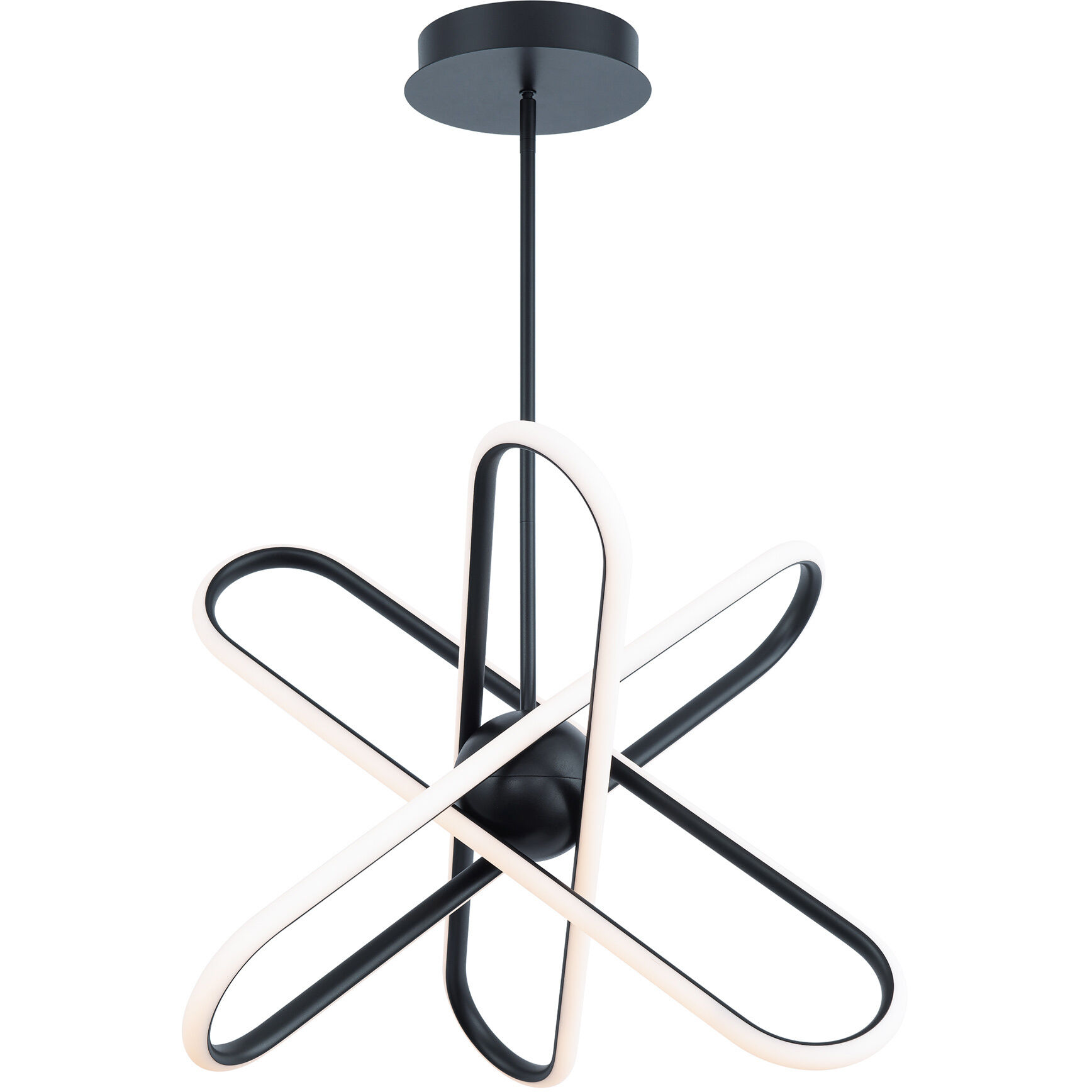 Valerius LED 21 inch Black Pendant Ceiling Light, dweLED