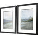 Azure Valley Blue and Green and Gray Framed Art