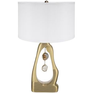 Geode 27.5 inch 40.00 watt Gold and White Table Lamp Portable Light
