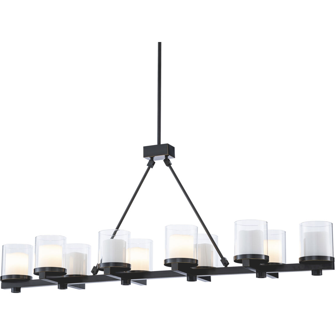 Donovan 10 Light 61.02 inch Bronze Highlight Chandelier Ceiling Light