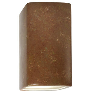 Ambiance Rectangle LED 5.25 inch Rust Patina ADA Wall Sconce Wall Light, Small