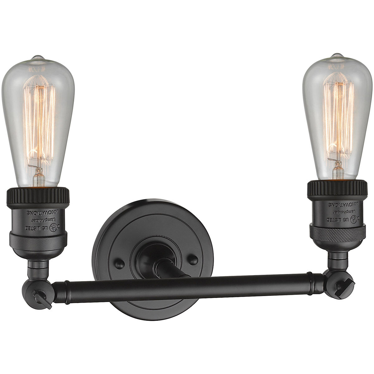 Franklin Restoration Bare Bulb 2 Light 11 inch Oil Rubbed Bronze Bath Vanity Light Wall Light, Franklin Restoration